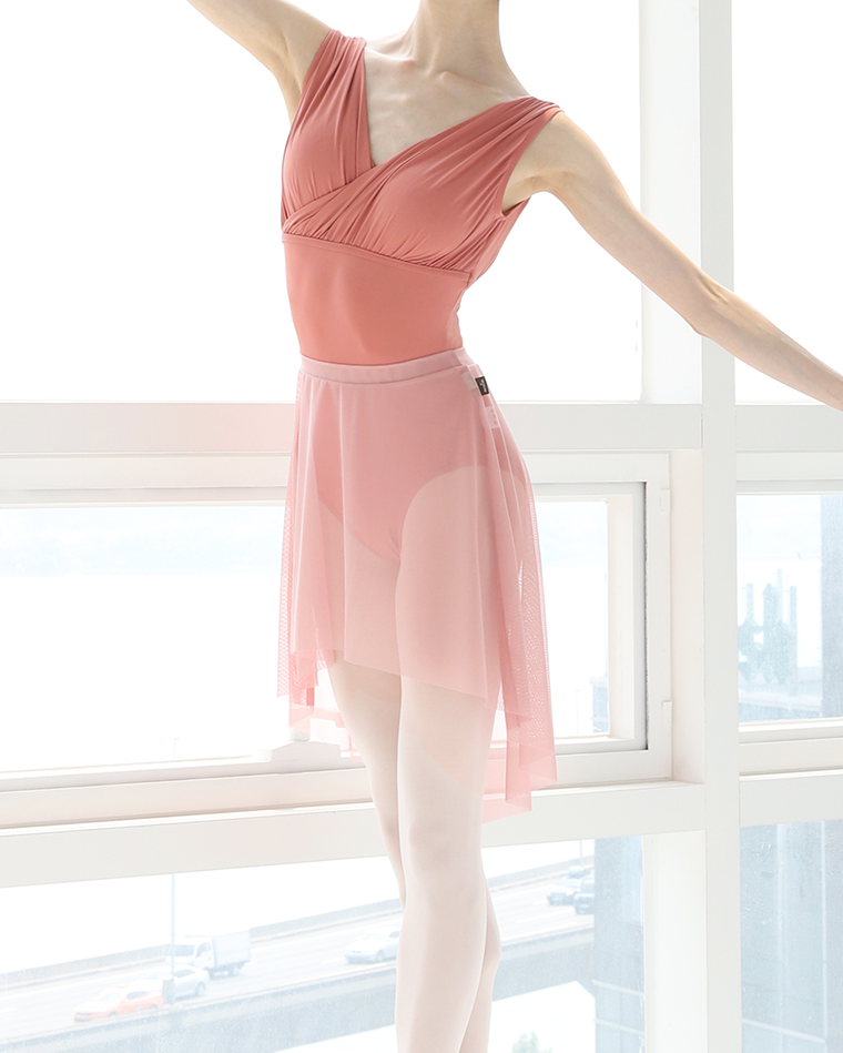 Shine Mesh Long Skirt [Pink] Korea