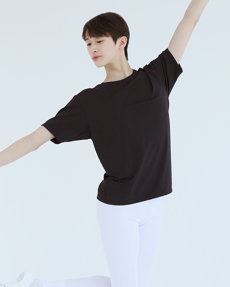 male) light relax T-shirt [Black] Korea