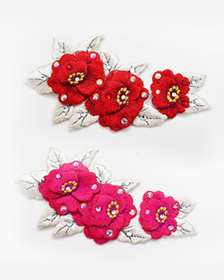 Flower embroidery patch (2colors) Korea