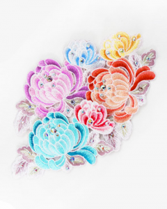 King Chrysanthemum Flower Embroidery Patch (3 colors)