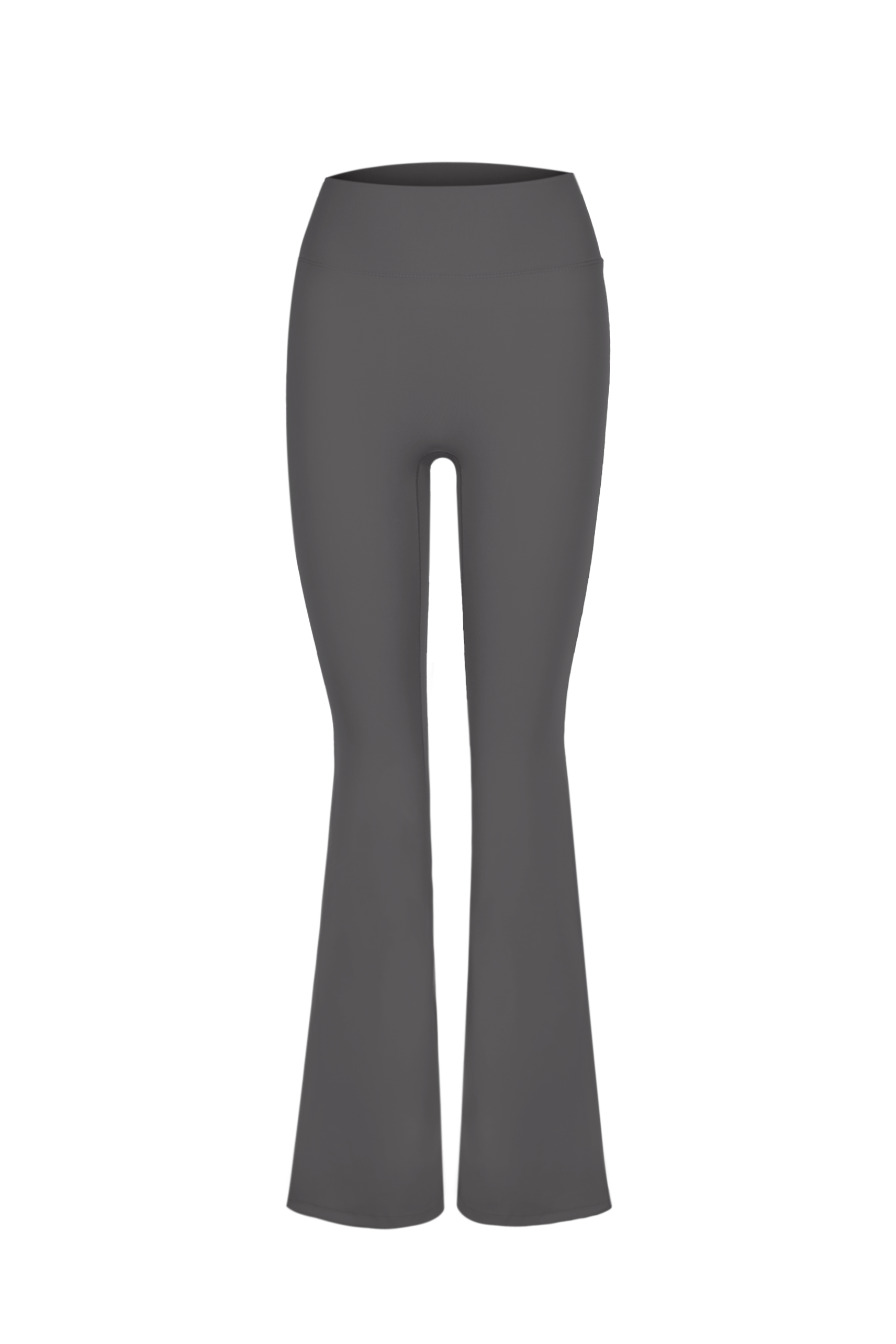 High-waist semi Boot cut Pants [dark Cocoa]