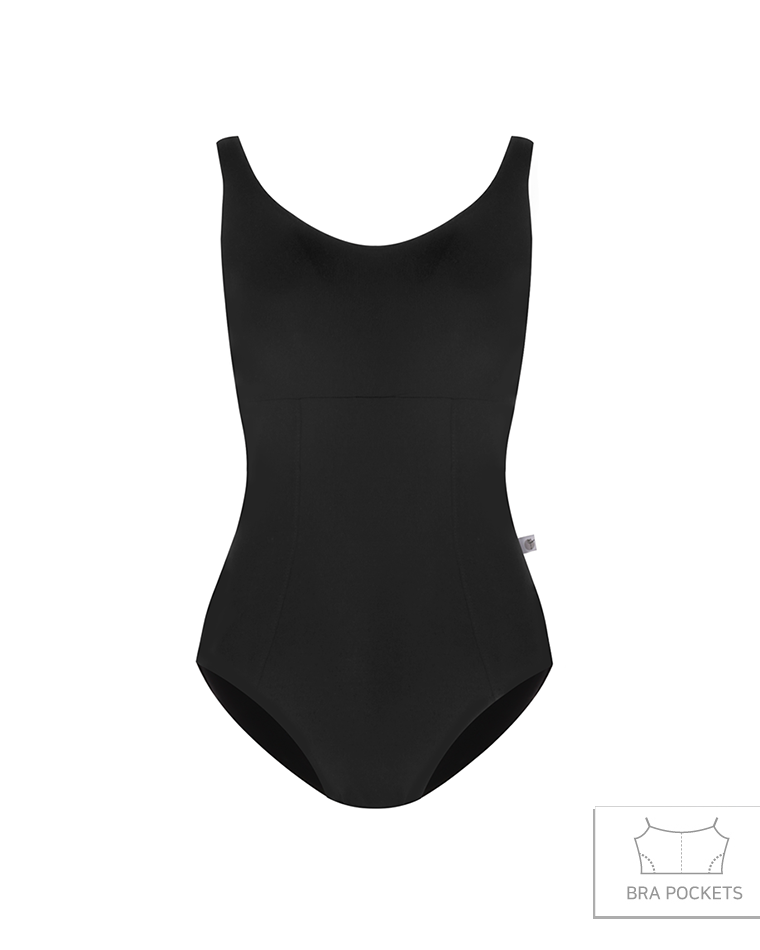 Flat leotard [Black] Korea