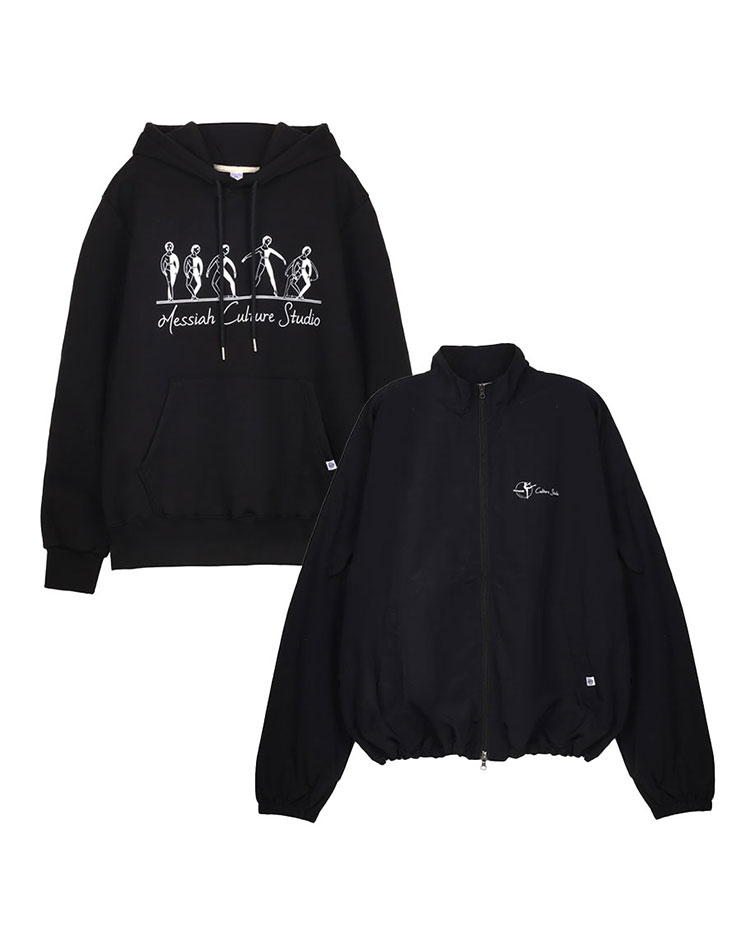 [School Look SET] Fete Windbreak [Black] + Glishad Hood [Black]