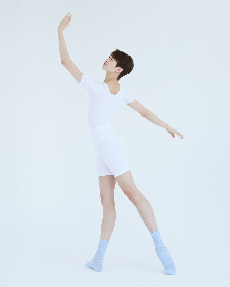 *[Men's] Basic Short-sleeve Leotard [White]