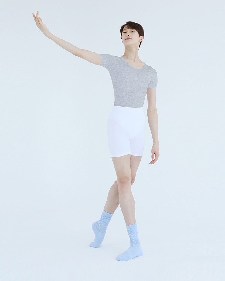 *[Men's] Basic Short-sleeve Leotard [Light gray]