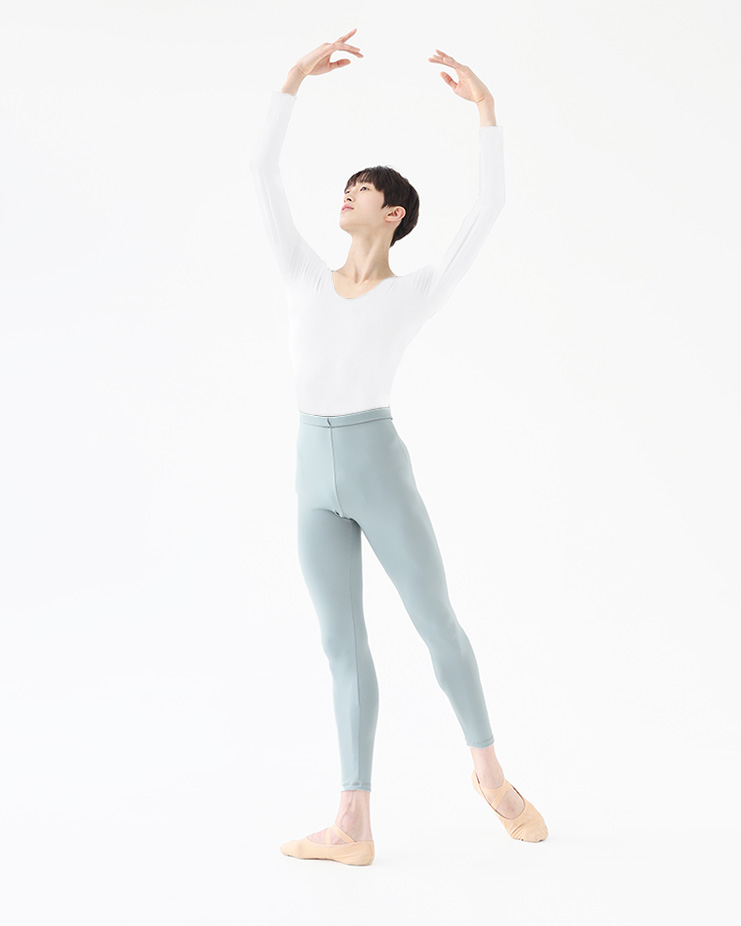 *[Men's] Basic Long-sleeve Leotard [White]